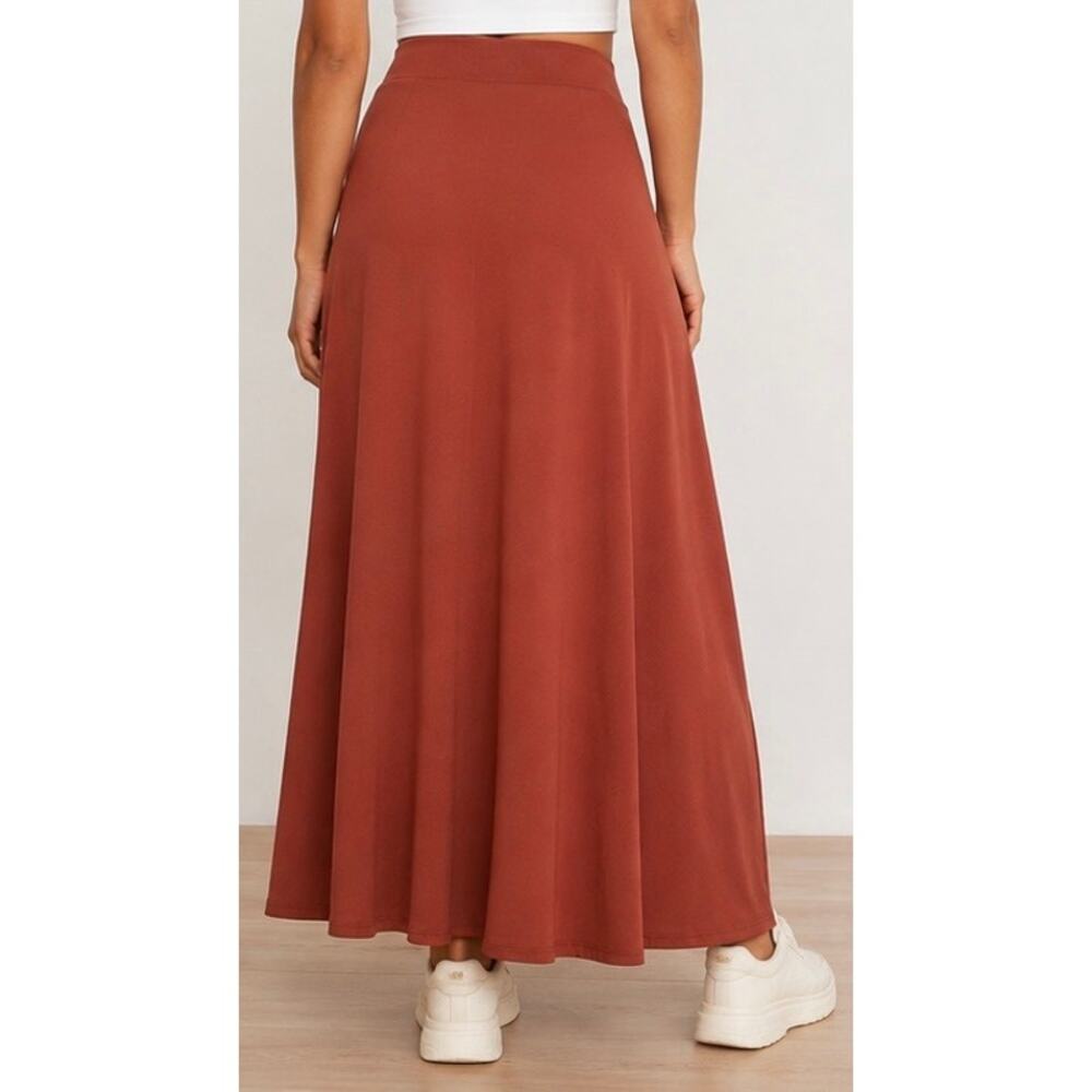 Halara High Waisted Decorative Buckle 2-in-1 Maxi Casual Skirt XL - Picture 6 of 8